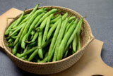 green beans on cutting board